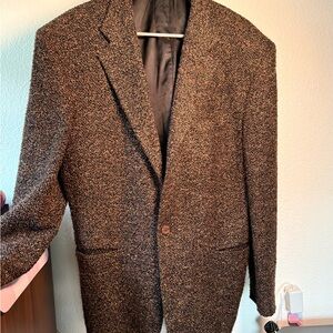 Vintage Carlo Zarelli Classic Brown Tweed Men's Blazer